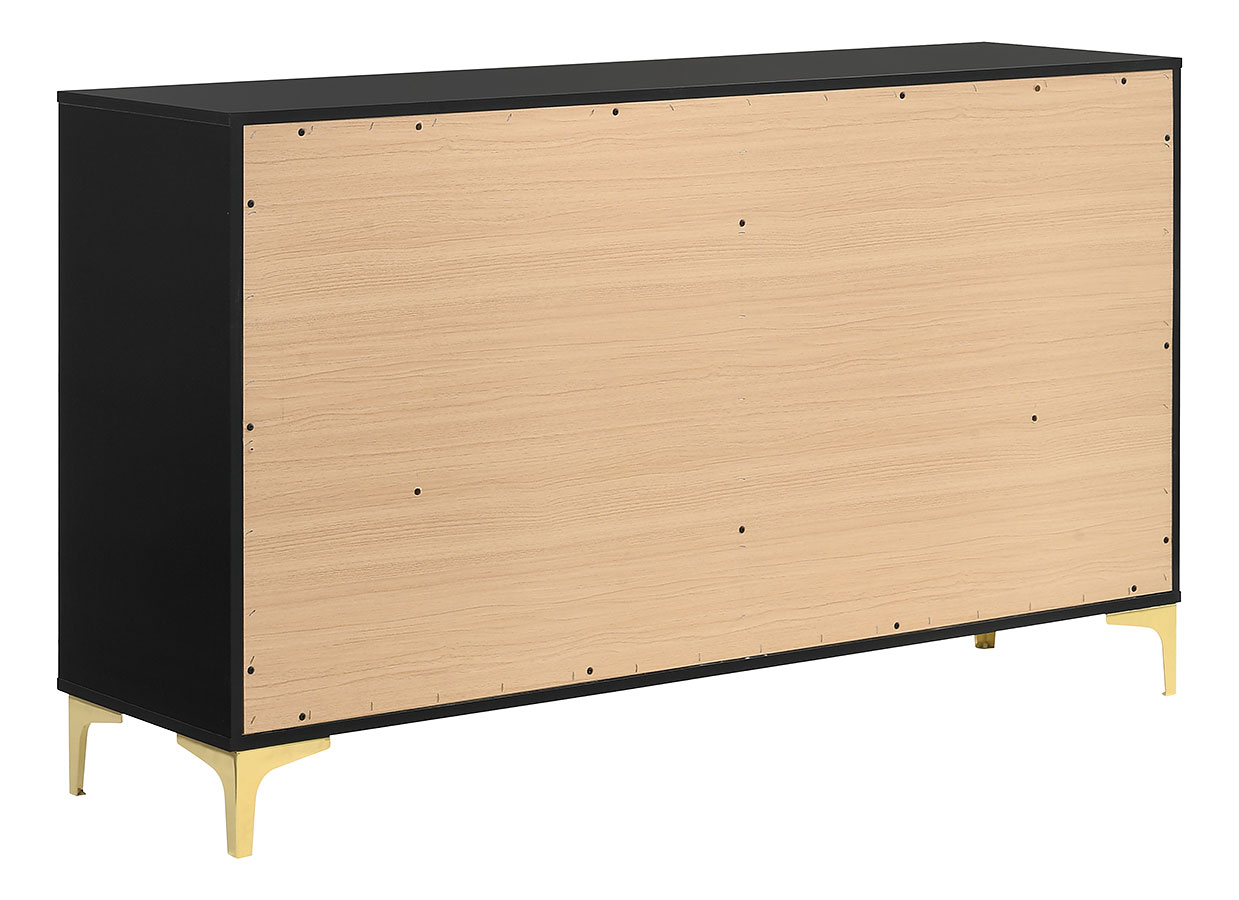 black leather dress nearby Hms 6 Drawer Double Dresser, Four Legs, Superior Top White main image 0