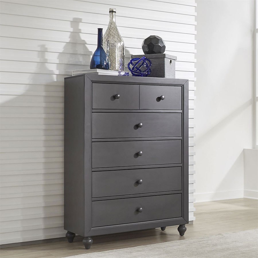 Liberty Cottage View Dark Gray 5 Drawer Chest