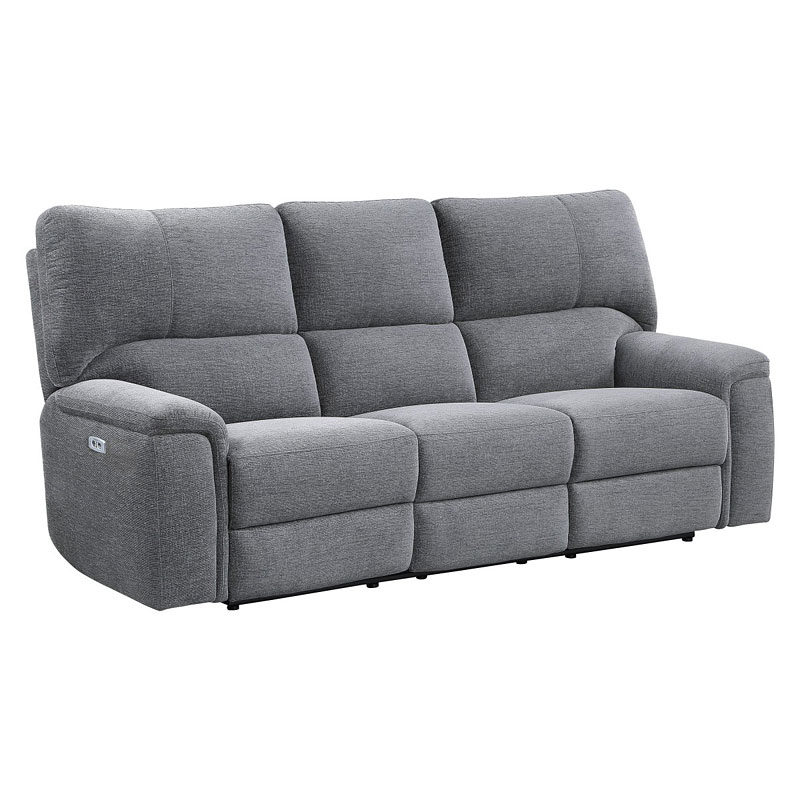 Homelegance Inson Charcoal Power Double Reclining Sofa With Headrests