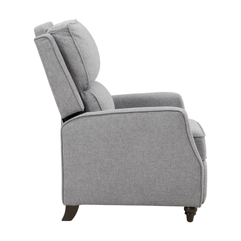 Loveland Push Back Reclining Chair (Gray) by Homelegance