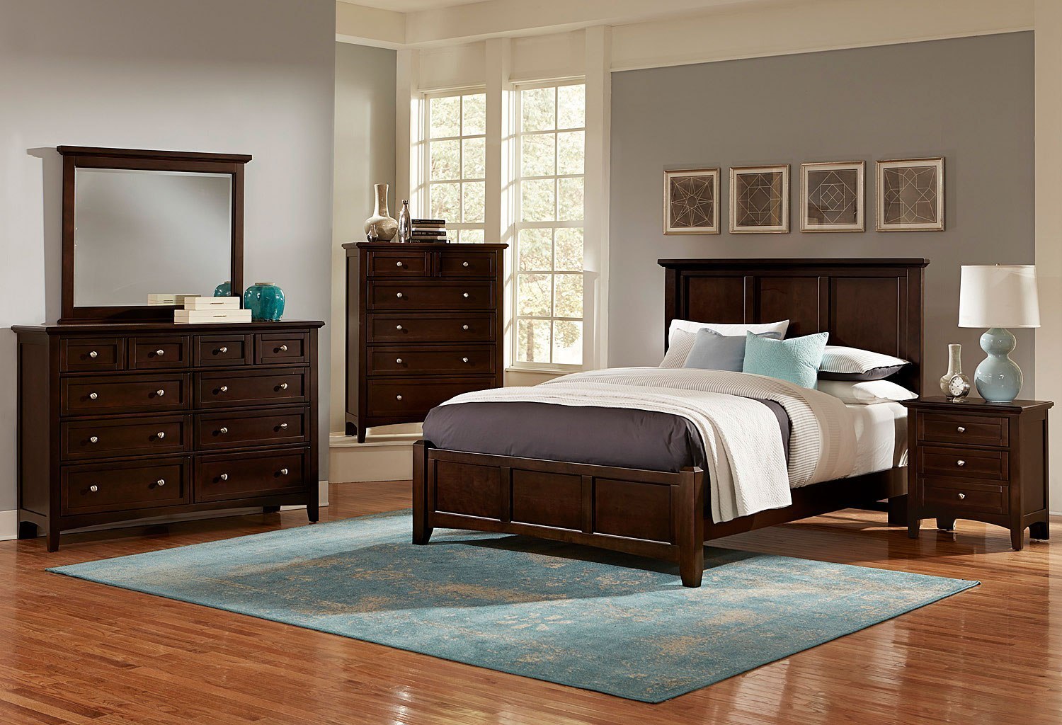 Bonanza Mansion Bedroom Set (Merlot) by Vaughan Bassett, 2 Review
