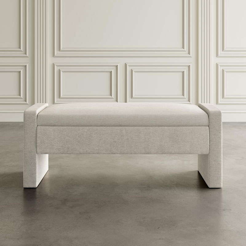Braun Storage Bench (Grey) by Jofran Furniture | FurniturePick