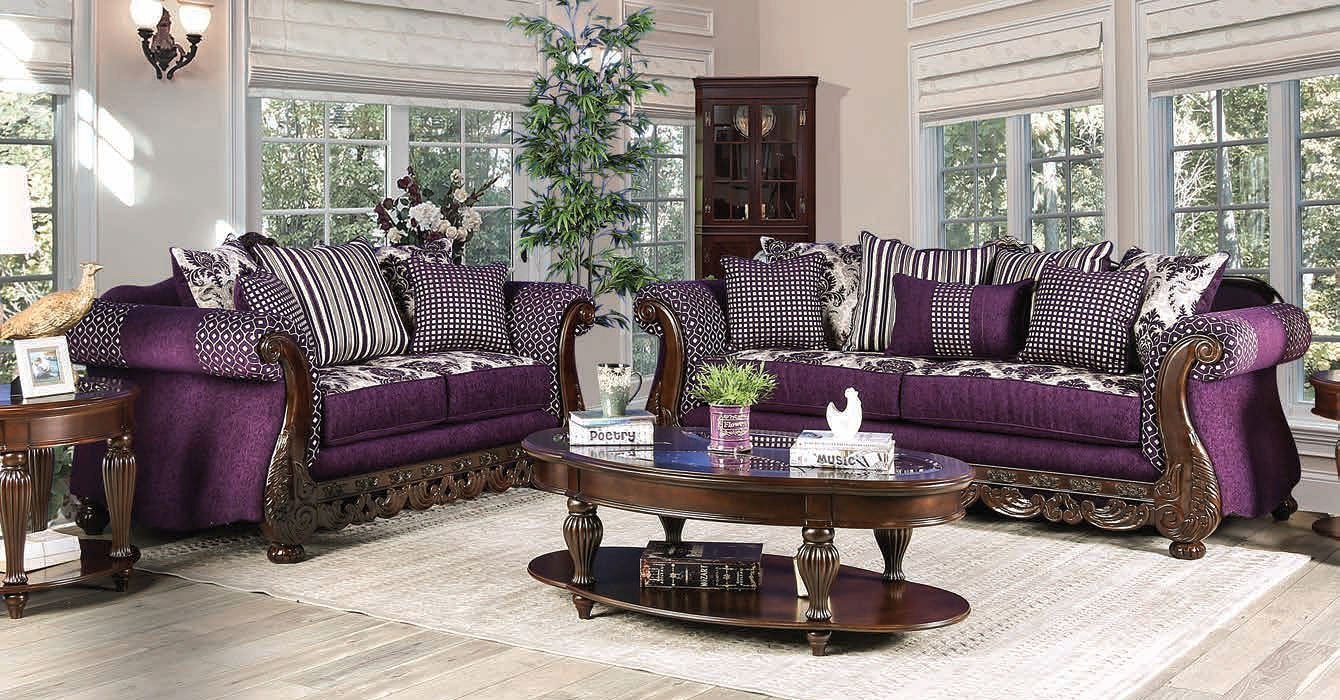 Emilia Living Room Set By Furniture Of
