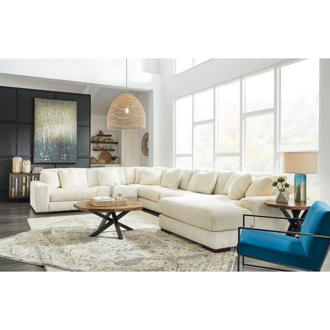 Lindyn Ivory Modular Sectional Set w Chaise by Signature Design