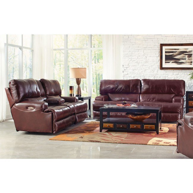 Wembley Power Lay Flat Reclining Sectional (Walnut) by