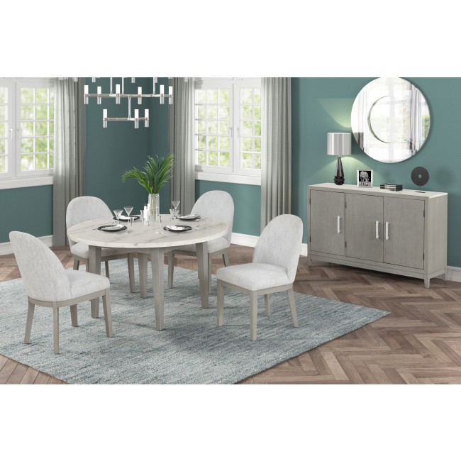 Essence Gray Round Dining Room Set