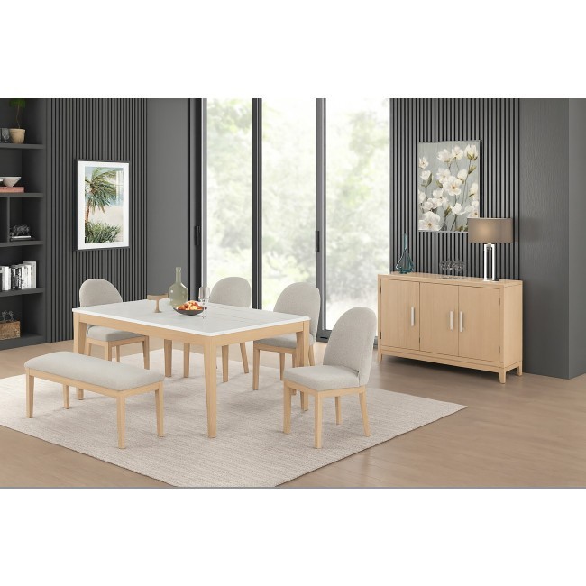 Essence Natural Rectangular Dining Room Set w/ Bench