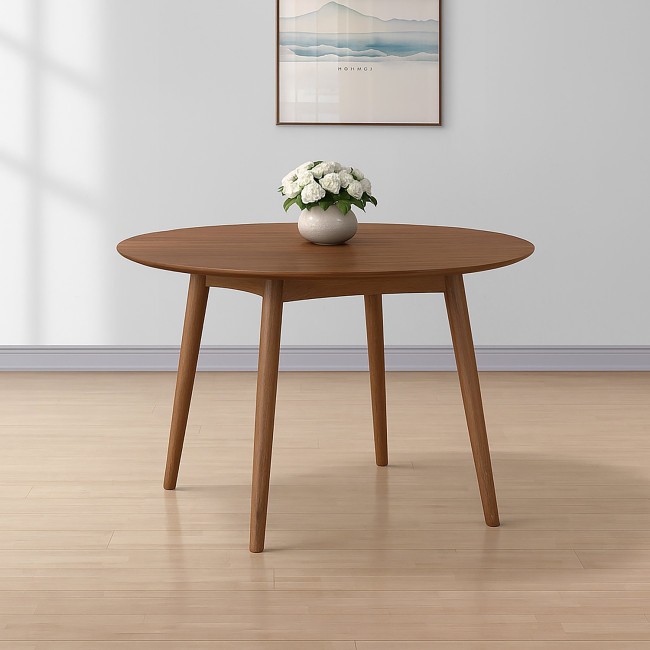 Oscar Walnut Round Dining Table