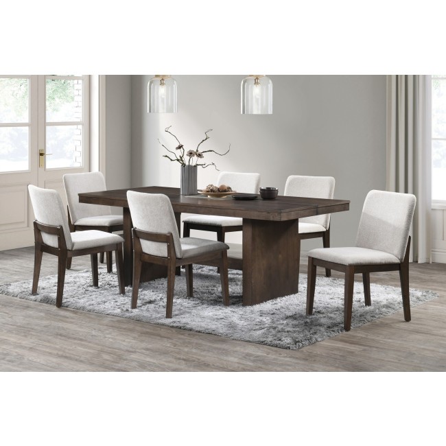 Kody Rectangular Dining Room Set w/ Cream Chairs
