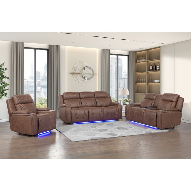 Carrow Power Reclining Living Room Set w/ Power Headrests, Stereo and Massage