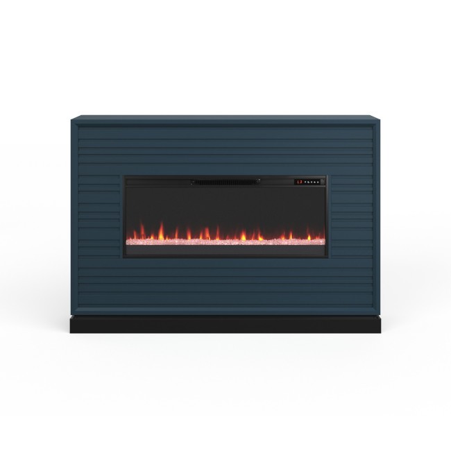 Malibu Denim Blue and Seal Skin Fireplace Mantel