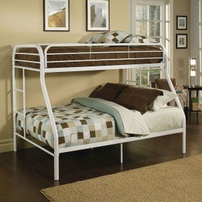 Tritan Twin over Full Bunk Bed (White)
