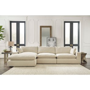 Elyza Linen Left Chaise Sofa