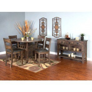 Homestead Round Counter Height Dining Room Set