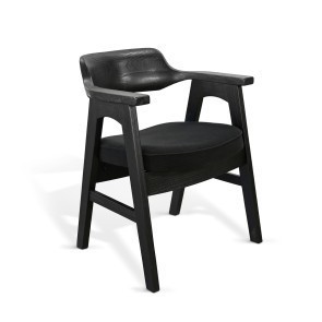 Wren Umbra Black Cushioned Dining Armchair (Set of 2)