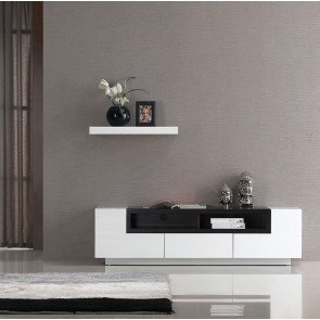 TV002 TV Stand (White and Dark Oak)