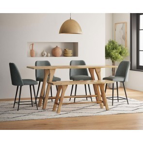Sedona Counter Height Dining Set w/ Blue Chairs