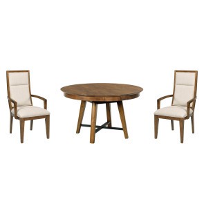 Abode Salter Round Dining Set w/ Doyle Arm Chairs