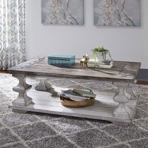 Sedona Cocktail Table (Distressed White)