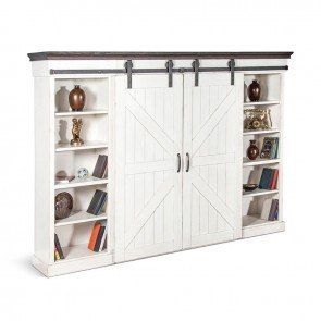 Carriage House Barn Door Entertainment Wall