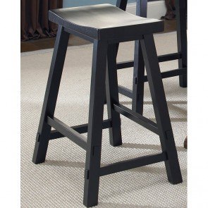 Creations II 24 Inch Sawhorse Stool (Black) (Set of 2)