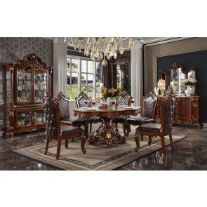 Picardy Round Dining Room Set (Honey Oak)