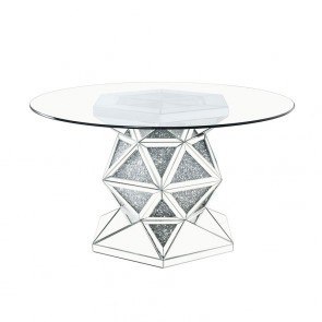 Noralie Round Mirrored Dining Table