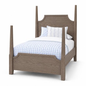 Tide and Timber Grey Oak Pencil Youth Poster Bed