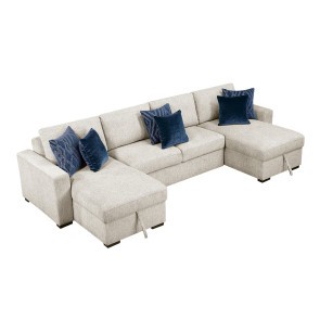 Isla Beige 3-Piece Sectional w/ Reversible Chaises