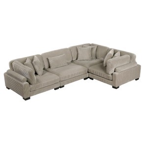 Traverse Taupe 4-Piece Modular Sectional