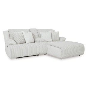 Top Tier Alloy 3-Piece Reclining Right Chaise Sectional w/ Console