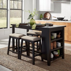 Brook Creek 5-Piece Counter Height Dining Set (Black)