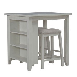 Brook Creek 3 Piece Counter Height Dinette (White)