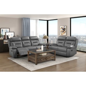 Laconia Dark Gray Reclining Living Room Set