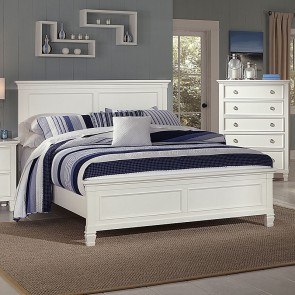 Tamarack Panel Bed (White)