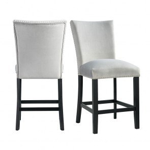 Francesca Counter Height Chair (Grey) (Set of 2)