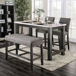 Brule Counter Height Dining Set w/ Gray Chairs