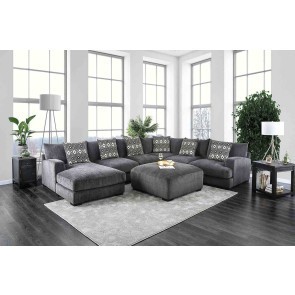 Kaylee Left Chaise U-Shaped Sectional w/ Ottoman