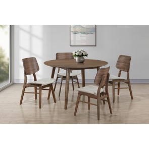 Oscar Walnut Round Dining Room Set