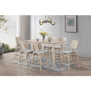 Oscar White Ash Rectangular Counter Height Dining Set