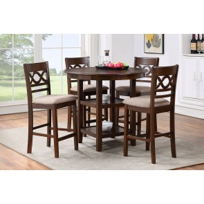 Cori Cherry 5-Piece Counter Height Dining Room Set