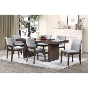 Kody Rectangular Dining Room Set w/ Stone Gray Chairs