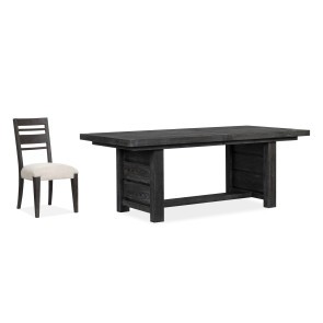 Plum Creek Ravenwood Black Extension Dining Room Set