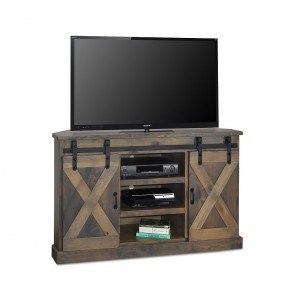Farmhouse 56 Inch Corner TV Console (Barnwood)