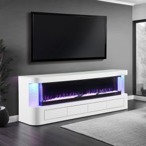 Luken 71 Inch TV Stand w/ Electric Fireplace