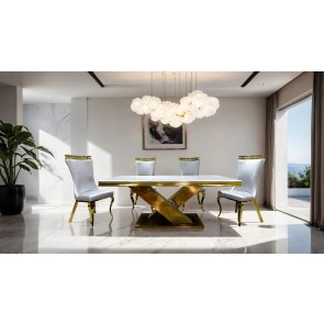 Palazzo Gold and Silver Dining Room Set