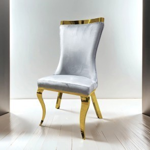 Basilicata Gray and Gold Side Chair (Set of 2)