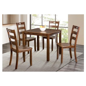 Lubbock Walnut 5-Piece Dining Room Set