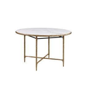 Balvi Matte Gold Round Dining Table