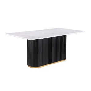 Borden Black White Dining Table
